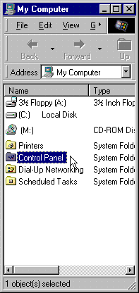 My Computer/Control Panel Window
